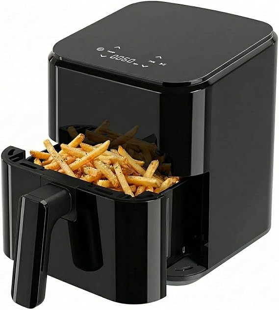 DUMOS 3 Qt Air Fryer, Compact Digital Airfryer with Auto Shut-Off, Fast Cooking for Quick Easy Meals, Space Saving Mini Air Fryer for Small Kitchens, Apartments & Singles