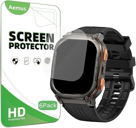 Screen Protector Compatible for AMAZTIM M3 Smart Watch 2" (6 Pack)