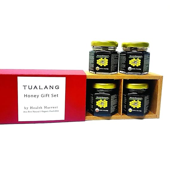 [Gift Choice] Tualang Honey Gift Set | Total Activity 9.5+ to 14+ | Pollen Count 2.4M+ to 6.5M+ | Pollen Varieties 100+ to 200+ | Multiple Awards-Winning (Red)