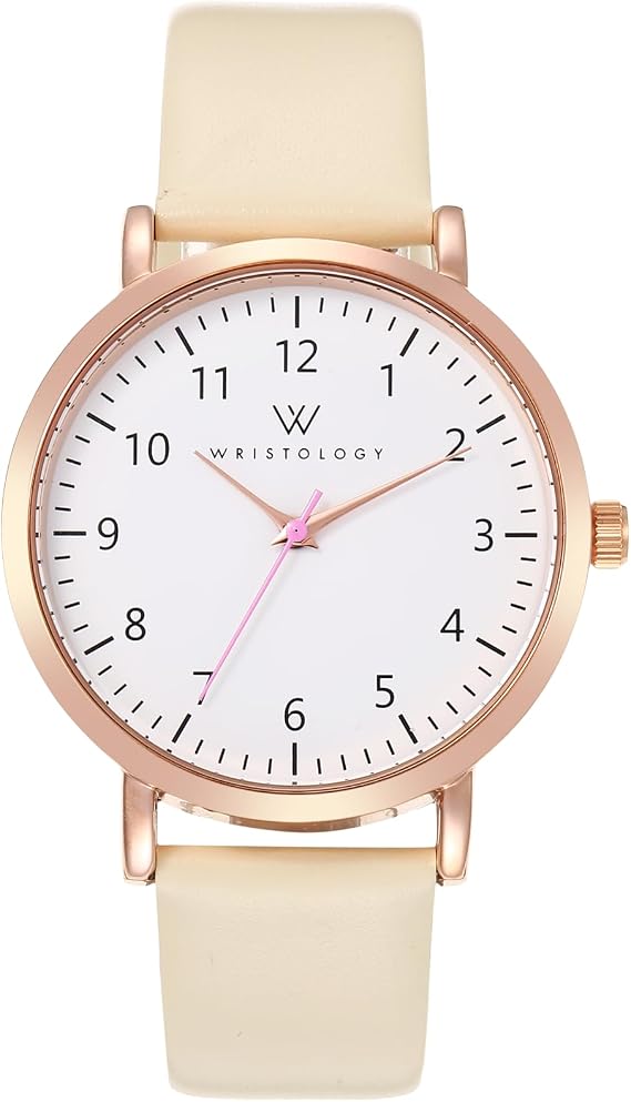 Maxi Numbers Womens Watch - Interchangeable Genuine Leather Band - Large Easy to Read Nurse Watch with Second Hand for Women, Nurses, Teachers, Moms Olivia