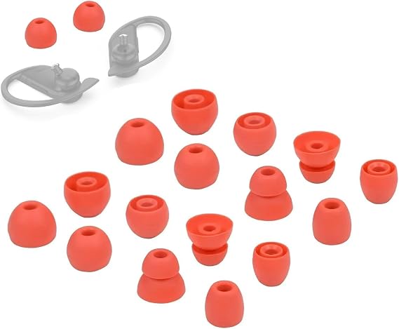 Replacement Ear Tips Earbuds for Beats Powerbeats Pro/Powerbeats Pro 2 Headphones EarTips Made of Soft and Comfortable Silicone Material, Waterproof and Sweatproof (8 Pairs/Red