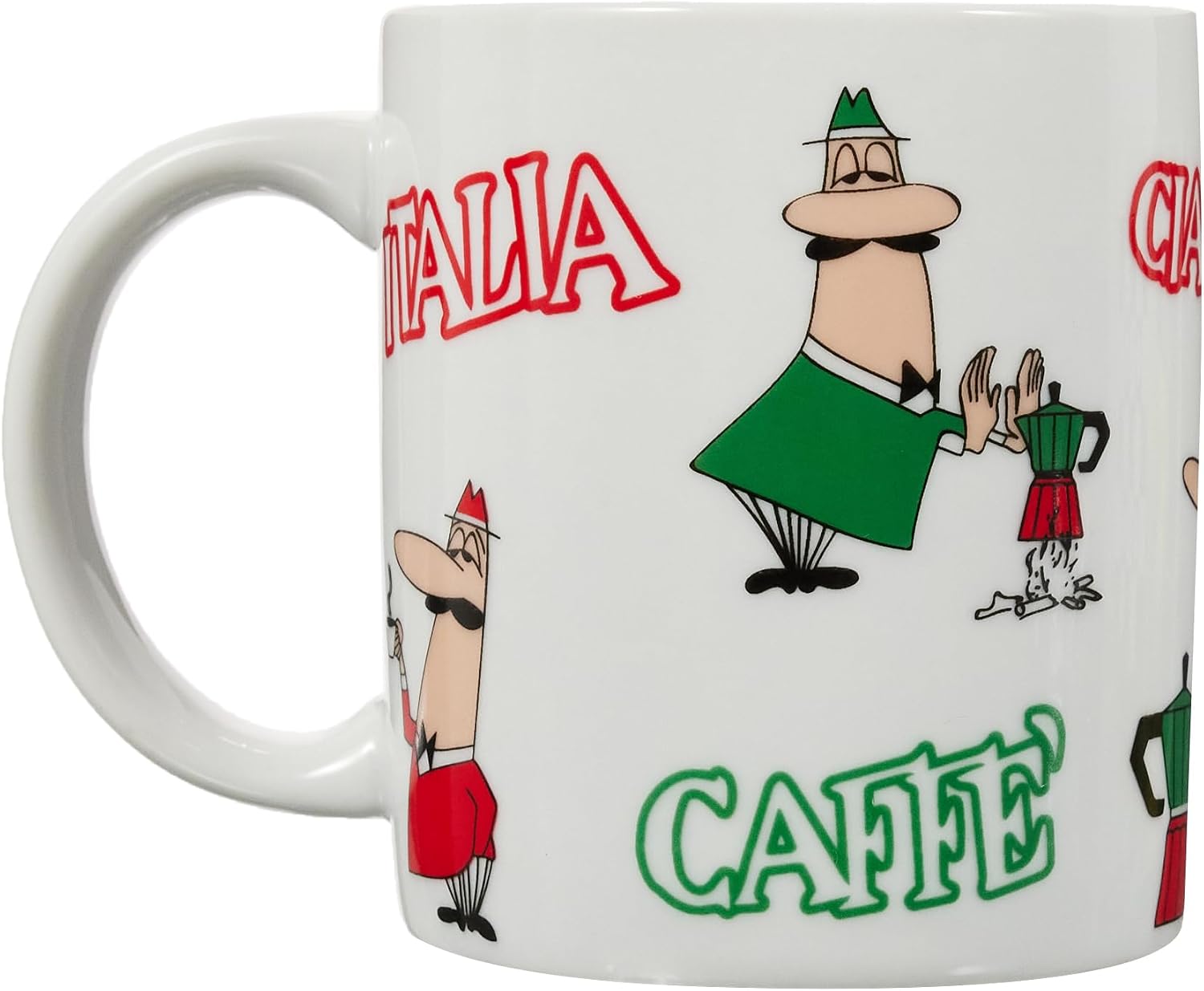 Bialetti - Cup - Mug Tricolore Omino - 250mL - Porcelain [Energy Class A]