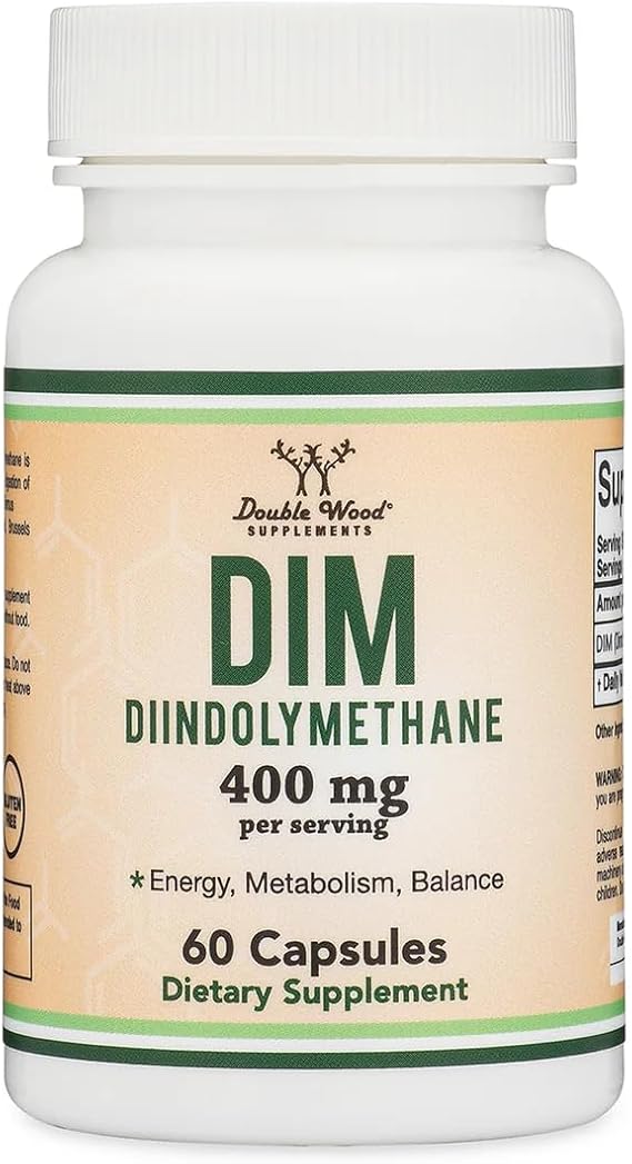 DIM 400mg, Estrogen Balance + Clear Skin, Women + Men, 60 Capsules