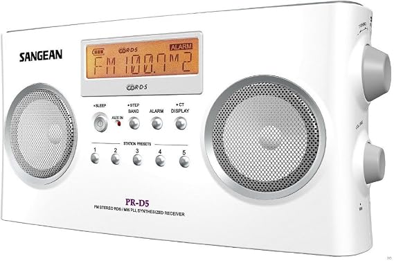 PR-D5P Digital Tuning RDS Portable Radio Sangean White Parallel Import