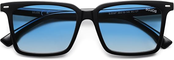 SOJOS Trendy Polarized Square Sunglasses Womens Men Retro Vintage 90s Sun Glasses SJ2387