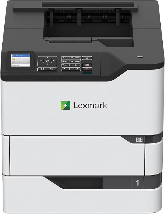 Lexmark MS823dn Monochrome Laser Printer for Office, Two-Sided Printing, Print Speed 65 ppm, 2.4 inch Color LCD Display, 1200 DPI, Black/Grey (50G0200)