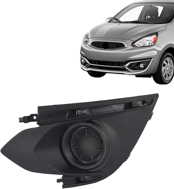 Front Fog Light Lamp Bezel Cover Left Compatible with 2017-2020 Mitsubishi Mirage Hatchback Driver Side Front Bumper Insert Replacement For MI1038123 6402A387