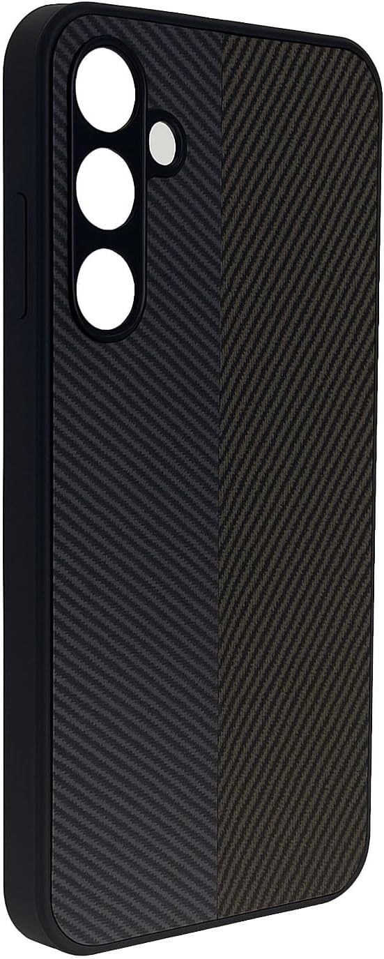Coverzone Samsung Galaxy S21 Fe ile uyumlu Kılıf Karbon Fiber Desenli Double Color 2mm Kamera Koruma Çıkıntılı ENIGMA Galaxy S21 Fe için Kılıf Blue Brown