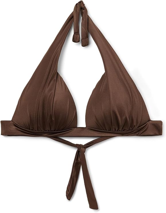 CALZEDONIA Shiny Satin Graduated Padding Triangle Swimsuit Top