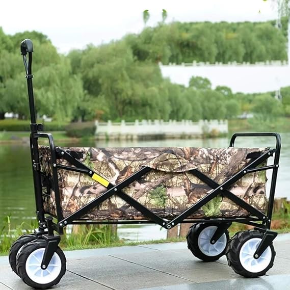 Trolleys,Multifunction Trolley,Portable Recycling Vehicles,Multifunctional Camper Foldable Shopping Cart Portable Luage Cart Beach Wagon Foldable Outdoor Facilities,Big Tree Camo