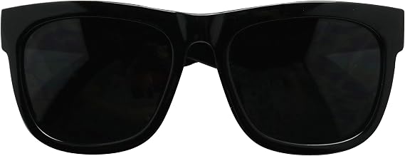 Classic Square Flat Top Oversized Super Dark Tint Lens UV400 Mens Womens Sunglasses