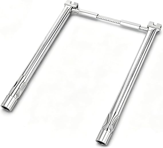 Uniflasy 69785 18 Inch Grill Burner for Weber Spirit I & II 200 Series Spirit E-210 E-220 Spirit S-210, S-220 Gas Grills with Up Front Control Tube Pipe 304 Stainless Steel