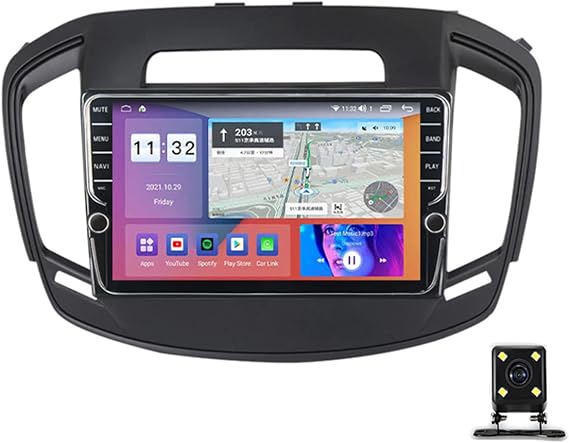 Double Din Car Stereo Receiver, 9 Inch Touch Screen Car Radio Bluetooth, WiFi, USB, FM Radio, with Carplay and Android Auto, for Opel Insignia 2013-2017 with Backup Camera