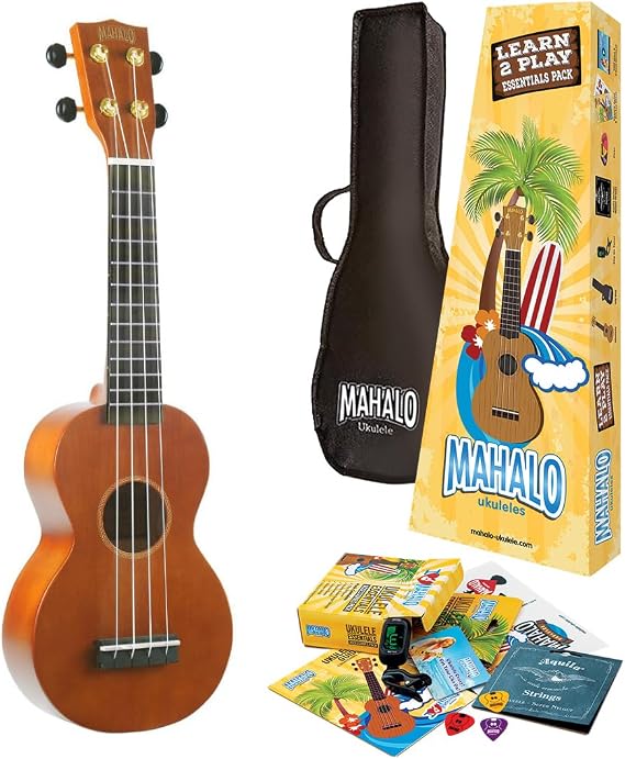 Mahalo Soprano Ukulele Learn 2 Play Essentials Pack