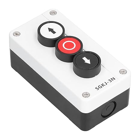 Controller, Stop Control Push Button Light Up Button Station Box Up and Down Momentary Switch Box Pushbutton Switches for Control for Industrial(SGKJ-3N)