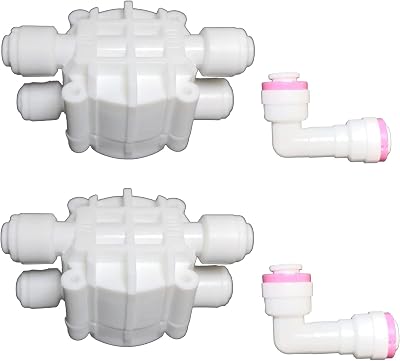 Malida 14 Inch tube Automatic Shut Off Valve Push to Quick Connect Fittings For Reverse Osmosis Water Purifiers Filters 4 Way Shut-Off Valve