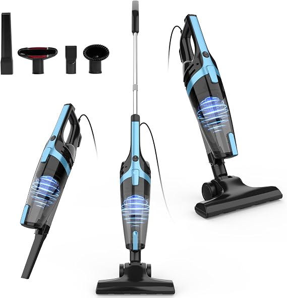 Corded Stick Vacuum Cleaners for Home, 20Kpa Powerful Suction Stick Vacuum with 16Ft Cord,Handheld Vacuum Cleaner for Hardwood Floor Pet Hair