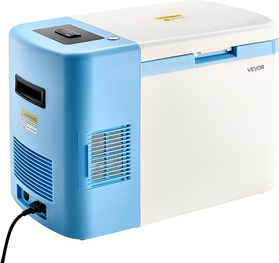 VEVOR Ultra Low Temperature Freezer, 25 L, 40 F to 123 F Adjustable Temp Range, with Digital Display, 304 Stainless Steel Liner, Portable Low