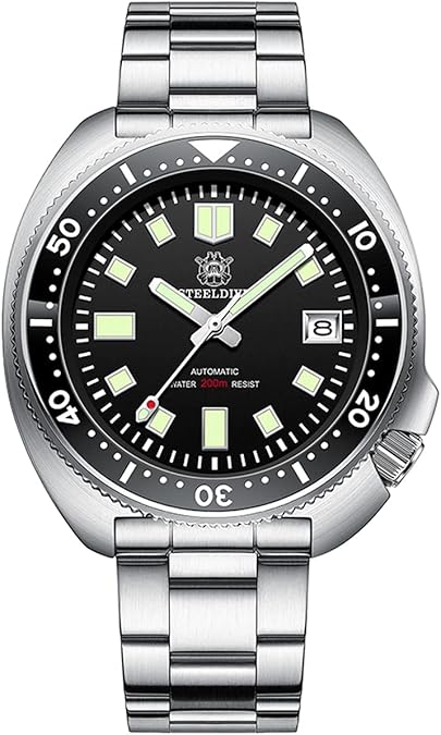 STEELDIVE SD1970 Brand 44MM Men NH35 Dive Watches Sapphire with Ceramic Bezel Wristwatch for Men