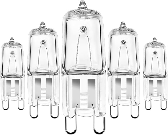 5Pack G9 Halogen Bulbs 230V 33W (34W) 2800K Warm White 450lm Clear G9 Capsule Bulb Dimmable [Energy Class G]