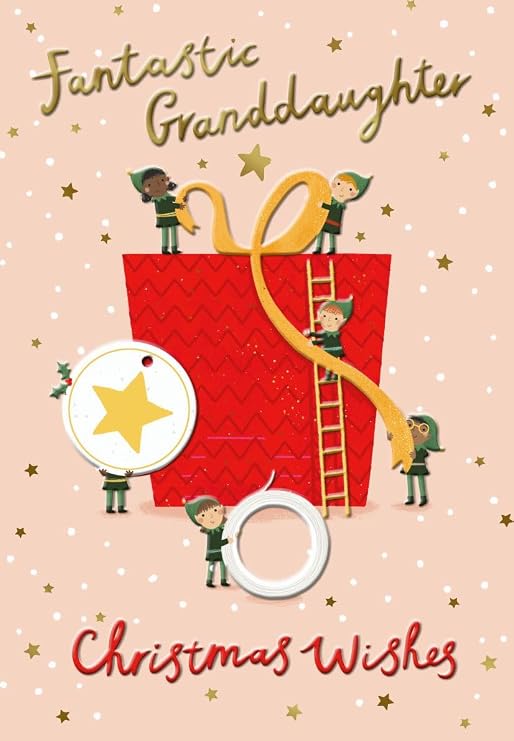 Cards Hallmark Christmas Wishes for Granddaughter, Featuring Elves