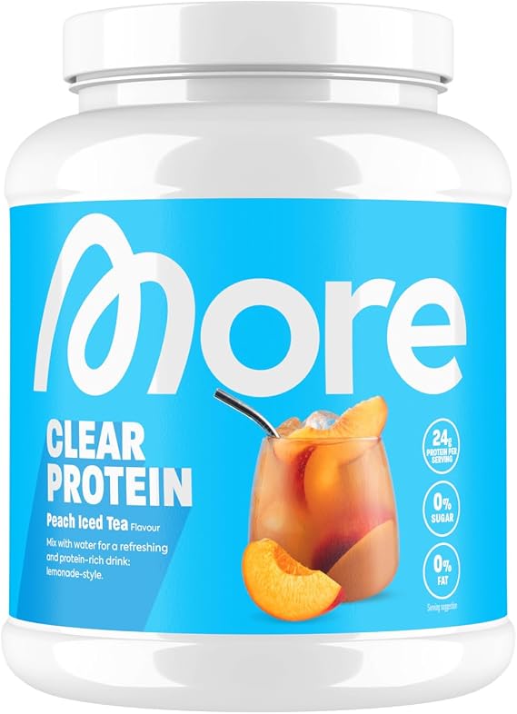 More Clear Protein, Peach Iced Tea, 600 g, 1.32 lbs, 20 Servings