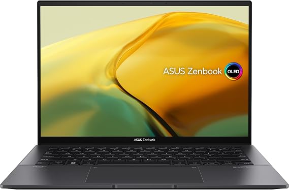ASUS ZenBook 14 OLED Laptop 14 2.8K OLED Touch Display, AMD Ryzen 7 5825U CPU, Radeon Graphics, 16GB RAM, 512GB PCIe SSD, Windows 11 Home, Jade Black, UM3402YA-DB74T