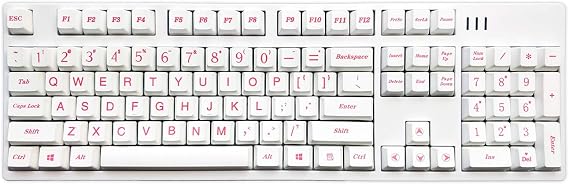 104 Keys PBT Keycap Dye-Sublimation Doubleshot Keyset OEM Profile for for Cherry MX Switches Mechanical Keyboard 61/87/104/108 DIY Replacement
