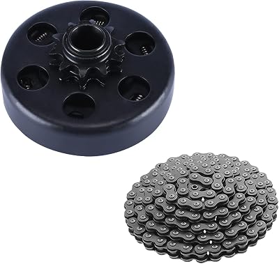 Centrifugal Clutch 34 Bore 10 Tooth with #4041 420 Chain Fits for predator 212CC 2-6.5 HP Small Engine, Commonly used on Go Karts Mini Bike and Fun Kart Lawnmower