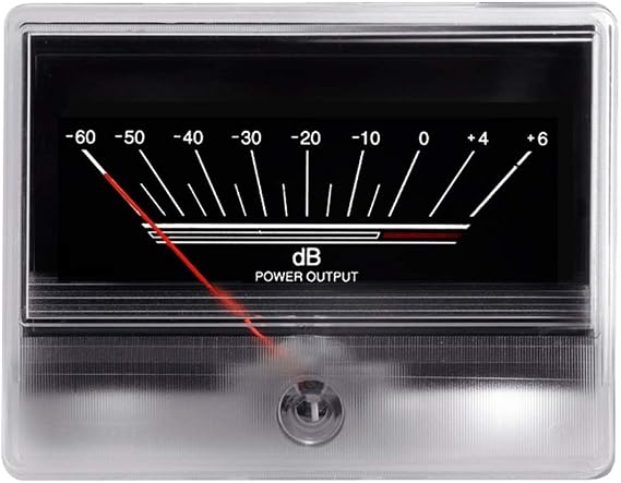 Panel VU Meter Bulb Warm Back Light Recording Level Amp Meter VU Meter Stereo Amplifier Board Sound VU Meter, White