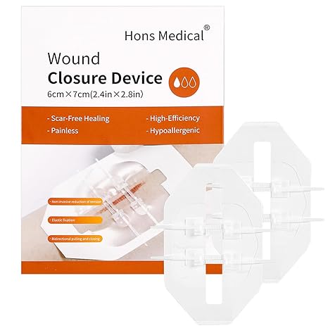 Wound Closure Strips Pack of 2 Wound Closure Strips Wound Seam Strips Wound Closure Plaster Dressing 6 x 7 cm