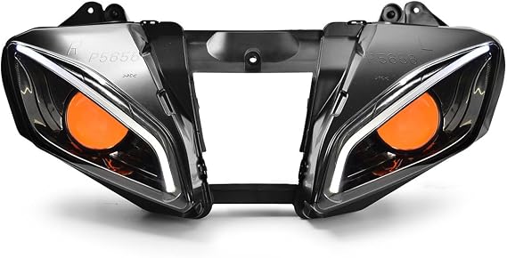 KT R6 2006-2007 Headlight, Orange Demon Eye | DRL, High/Low Beam, and Amber Turn Signal