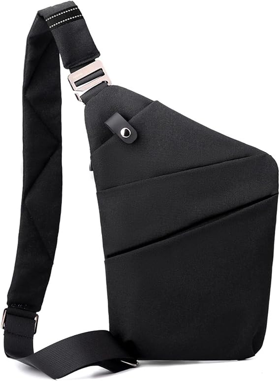 FANDARE Anti-Theft Sling Bags Chest Shoulder Backpack Crossbody Bags Cover Pack Rucksack Crossbody Bag for Men Women Travel Hiking Bicycle Sport Gym Daypacks NylonBlack B