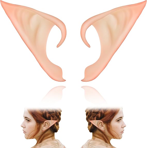 DMAR Fairy Ears for Women, Realistic Elf Ears for Cosplay | Costume Accessories for Adult, Fairy Ears for Ren Faire Cosplay -1 Pair