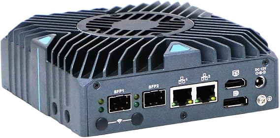 Micro Firewall Appliance, Mini PC, Mikrotik, OPNsense, VPN, Router PC, N150, RX22, 2 x 2.5GbE LAN, 2 x SFP+ 10GbE, 2 x 3-PIN Phoenix Terminal COM, 8G RAM, 128G SSD