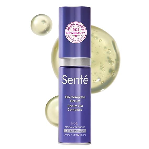 Sente Bio Complete Serum | Retinoid Serum for Sensitive Skin | Gentle, Nourishing & Hydrating | Combats Dull and Aging Skin | 1.0 Fl Oz