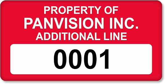 MyAssetTag Custom Asset Labels with Sequential Numbering | 0.75" x 1.5" 100% Aluminum Foil Tags with High-Bond Acrylic Adhesive, Pack of 100, Made in USA