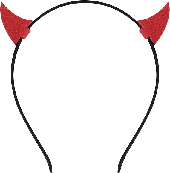 Leuceiy Devil Horns Headband, Little Bull Horn Headband for Halloween