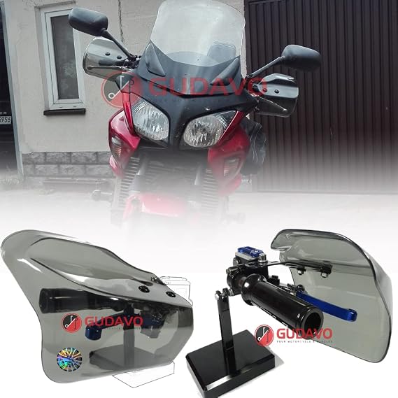 Motorcycle Hand Guards Windshield Deflectors 1 Pair Adjustable Handguards Wind Cold Protectors 8mm 10mm Mounting Hole Wind Guards comaptible with Harley Davidson Ducati Monster Yamaha Suzuki Honda