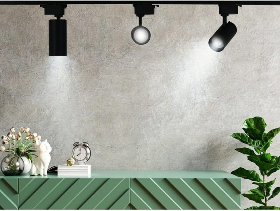 Ucuz Geldi Mini Ray Spot Set Gu-10 Duylu 3 Spot Lamba + 1 Mt Ray + 3 Gu10 Led Ampul 6500K Beyaz Işık (Siyah Kasa-Beyaz Işık) [Enerji Sınıfı F]