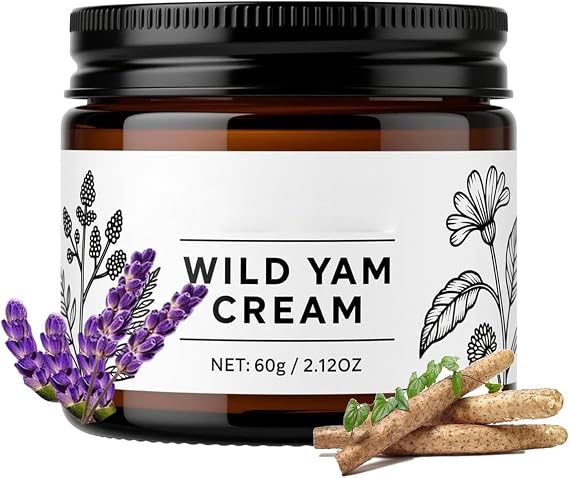 Wilderglow Wild Yam Cream for Hormonal Balance,Wilderglow Yam Cream,Moisturizing Body Creams with Vitamin E Aloe Vera,Lavender & Coconut Oil,﻿Face & Body Lotion For Dry Skin (1)