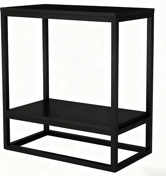 With 2-Tier Storage Shelves Heavy Duty Fish Tank Stand, Aquarium Stands, Metal Aquarium Rack, for Home, Office, Living Room(Black,X-Large)