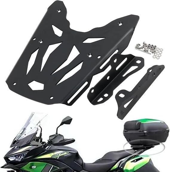 Universal Motorcycle Rear Luggage Rack Compatible with Kawasaki Versys 650 Versys650 2015-2023 Cargo Carrier Sturdy Top Case Holder Support Bracket Cover Extender Shelf Holder Accessories(15-23)