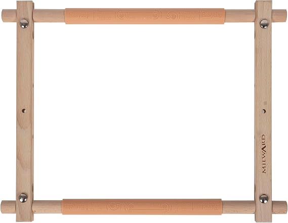 Milward Rotating Tapestry Frame 30.5 x 30.5cm (12 x 12) Clip On Scroll Frame for Embroidery, Cross Stitch, Needlework, Quilting Beech Wood