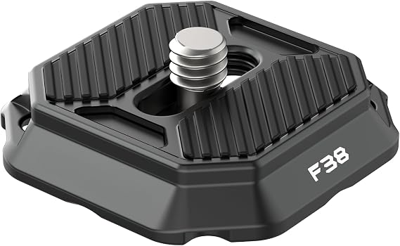 ULANZI FALCAM F38 Camera Quick Release Plate Compatible with Camera Clip V3 and Backpack Clip, 38mm Standard Mounting Adapter w 1/4" Screw, Fits for Most of ZV-1, DSLR Slider Monopod (Top Plate Only)