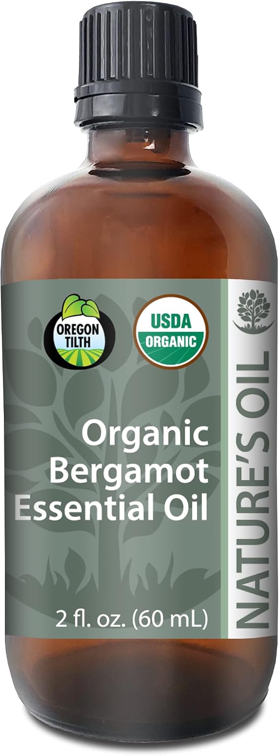 Nature's Oil 100% Pure Certified Organic Bergamot Essential Oil, 60ml