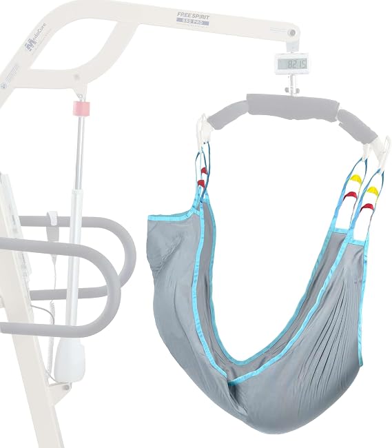 Medacure Full Body Patient Lift Sling Universal Compatibility - 3XL Bariatric Polyester Transfer Sling for Hoyer, ProHeal, Invacare, Drive, and Other Patient Lifters
