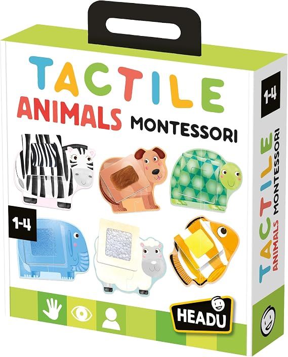 Headu Tactile Animals Montessori (1-4 Years Old)