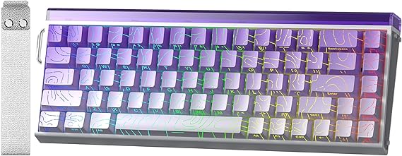 Aula Hero 68 He Manyetik Klavye Rapid Trigger Dragon King Switch 8000Hz RGB Neon TKL Hot Swap Oyuncu Klavyesi Mor