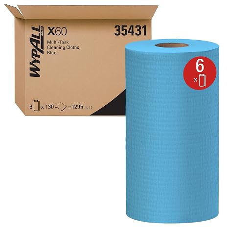 WypAll GeneralClean X60 Multi-Task Cleaning Cloths, 6 x 130 Towels (35431)